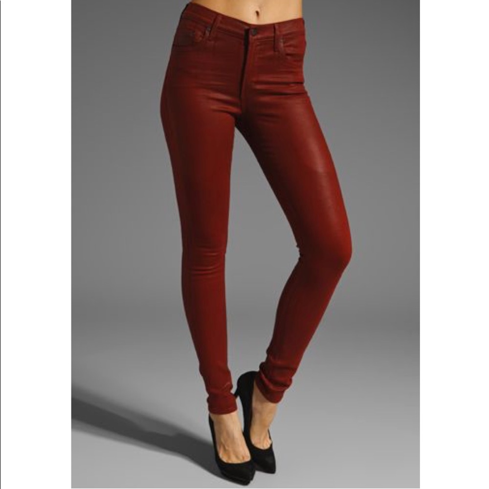 Citizens of Humanity Rocket Coated Jeans Vamp Red